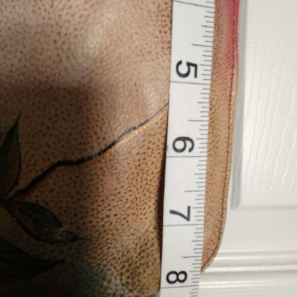 Anuschka Hand-painted Hummingbird Floral Leather Crossbody Bag - Picture 4 of 8